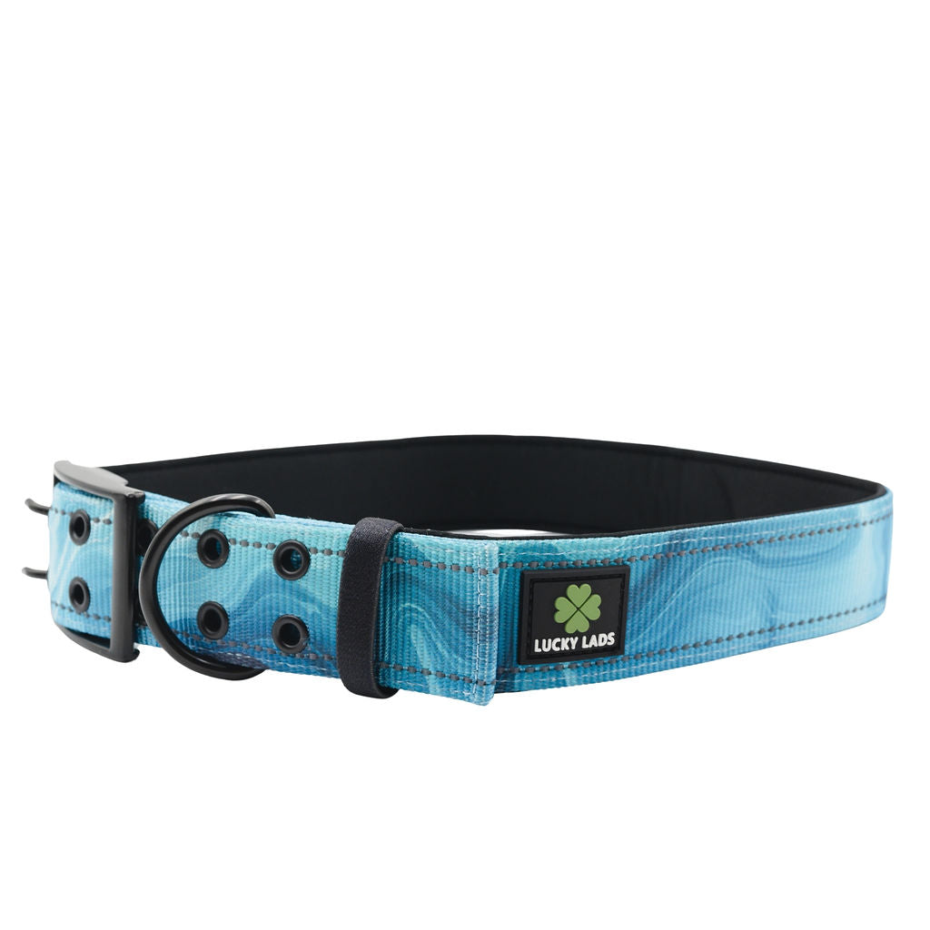 Adjustable Heavy Duty Big Fluff XL Collar - Glacier Blue Ice Caves