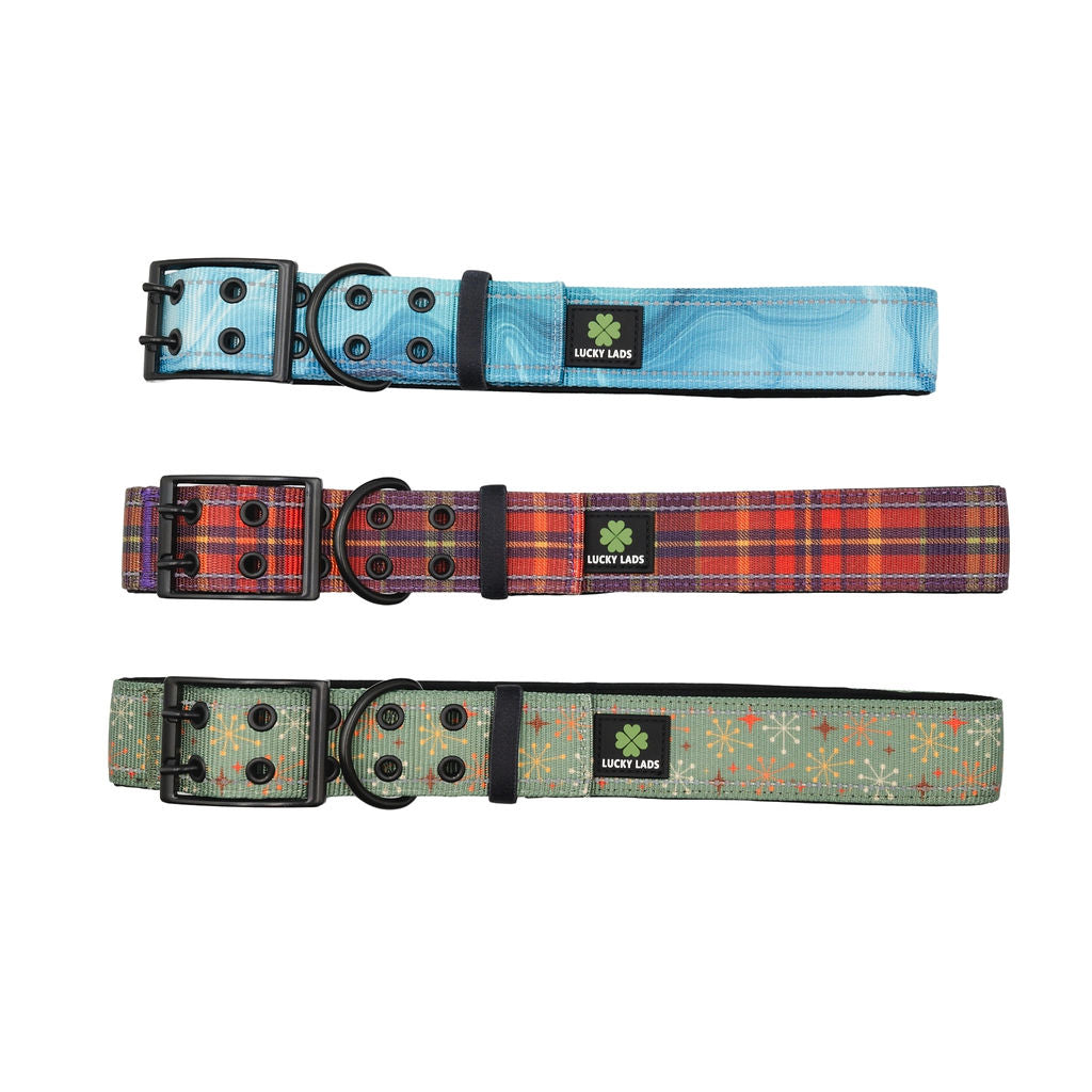 Adjustable Heavy Duty Big Fluff XL Collar - Glacier Blue Ice Caves