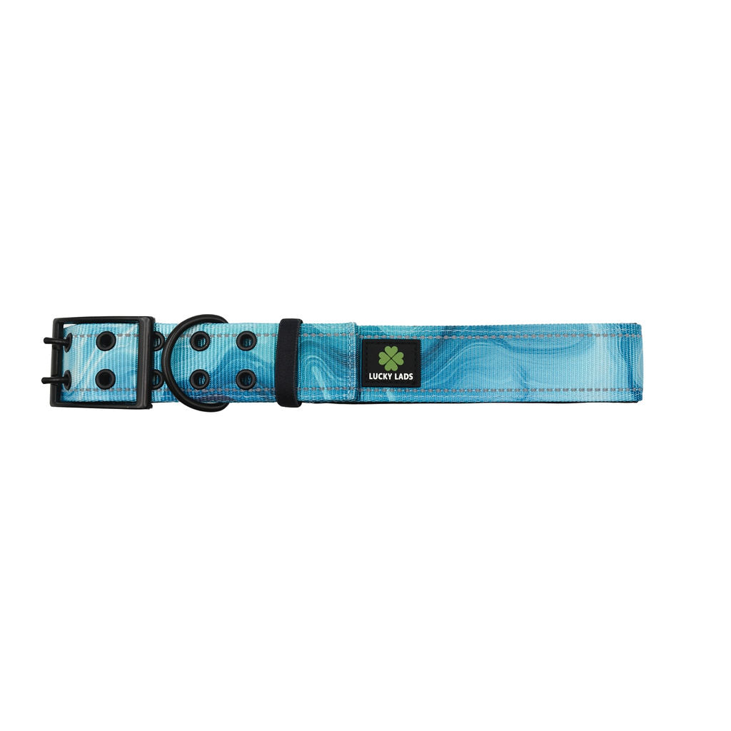 Adjustable Heavy Duty Big Fluff XL Collar - Glacier Blue Ice Caves