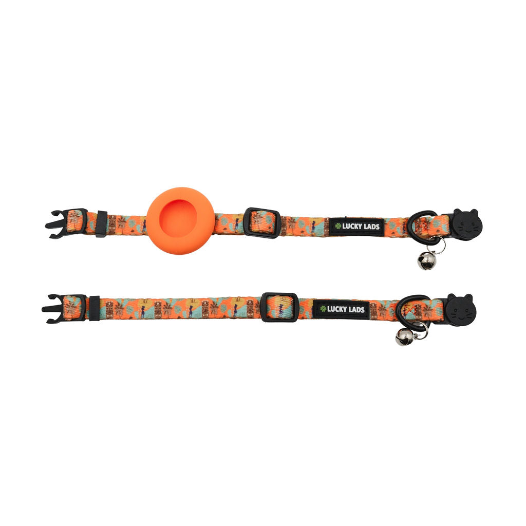 Kitty Kat Collar with attached Air Tag Holder - Island Time