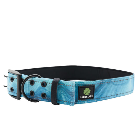 Adjustable Heavy Duty Big Fluff XL Collar - Glacier Blue Ice Caves