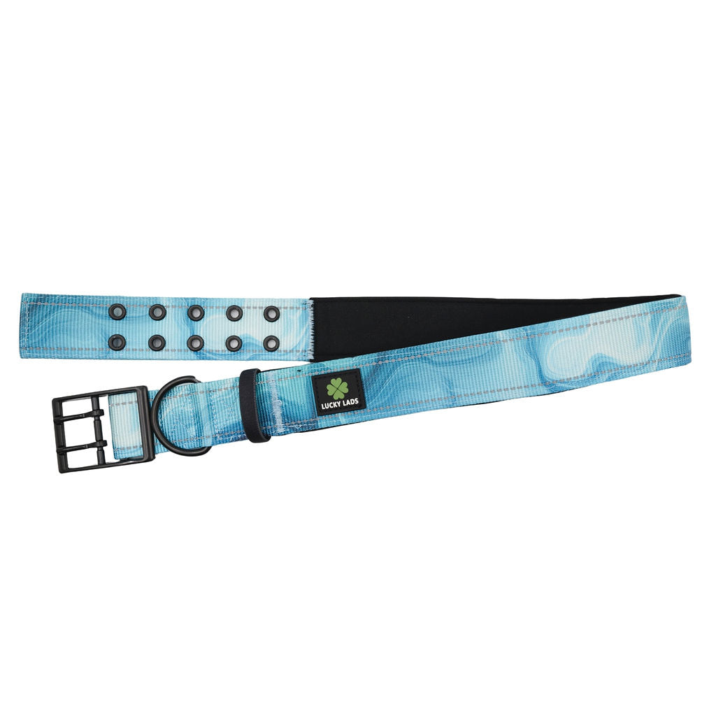 Adjustable Heavy Duty Big Fluff XL Collar - Glacier Blue Ice Caves