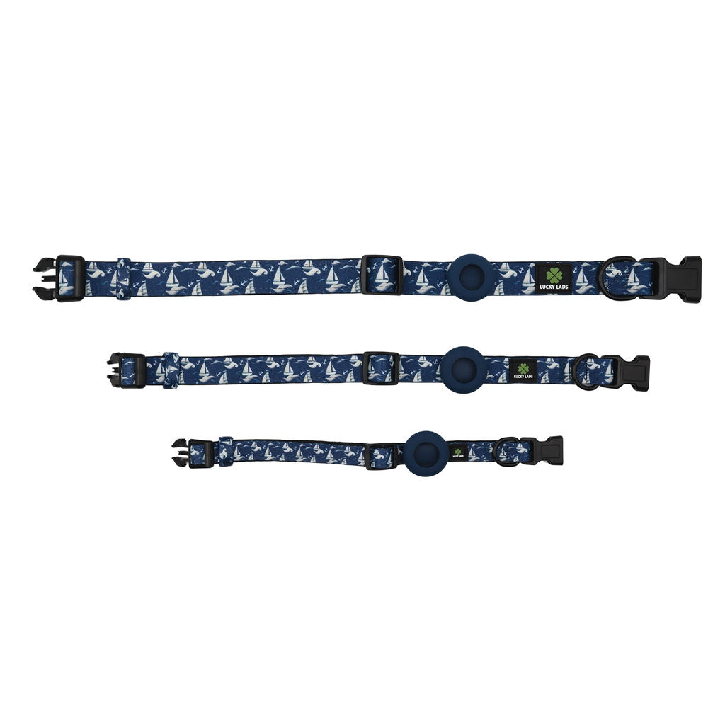 Adjustable Comfort Collar with attached Air Tag Holder - Seas The Day