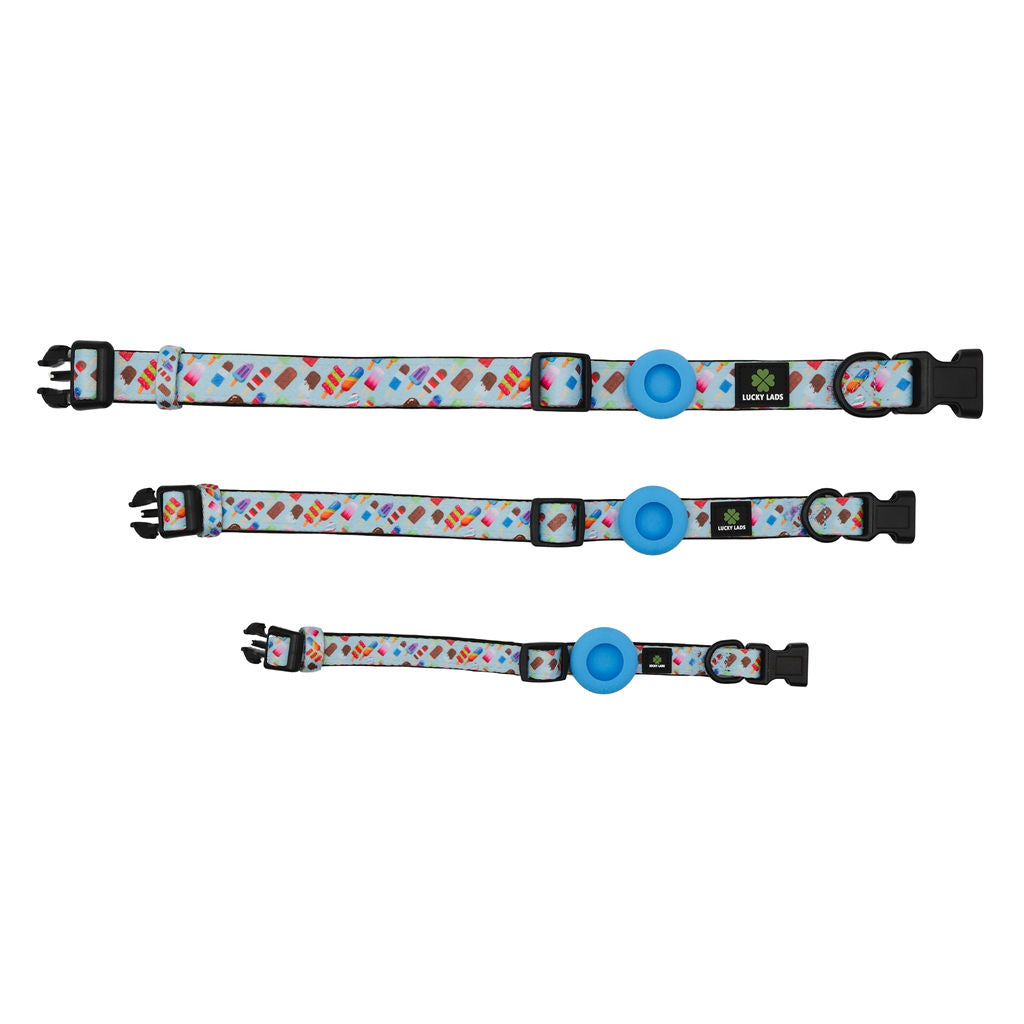 Adjustable Comfort Collar with attached Air Tag Holder - Ice Cream Dream - 75 Licks