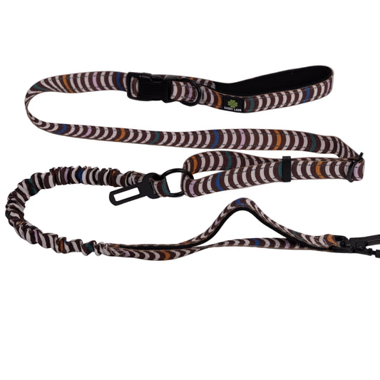 Deluxe Adjustable No Pull Leash: Modern Ripple