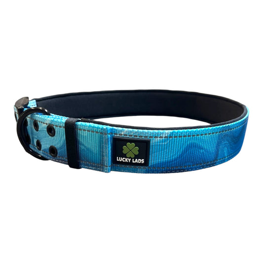 Adjustable Heavy Duty Big Fluff XL Collar - Glacier Blue Ice Caves