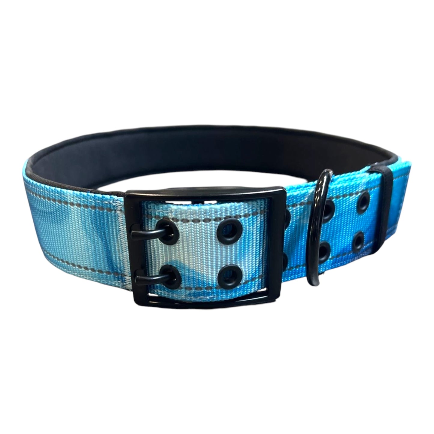 Adjustable Heavy Duty Big Fluff XL Collar - Glacier Blue Ice Caves