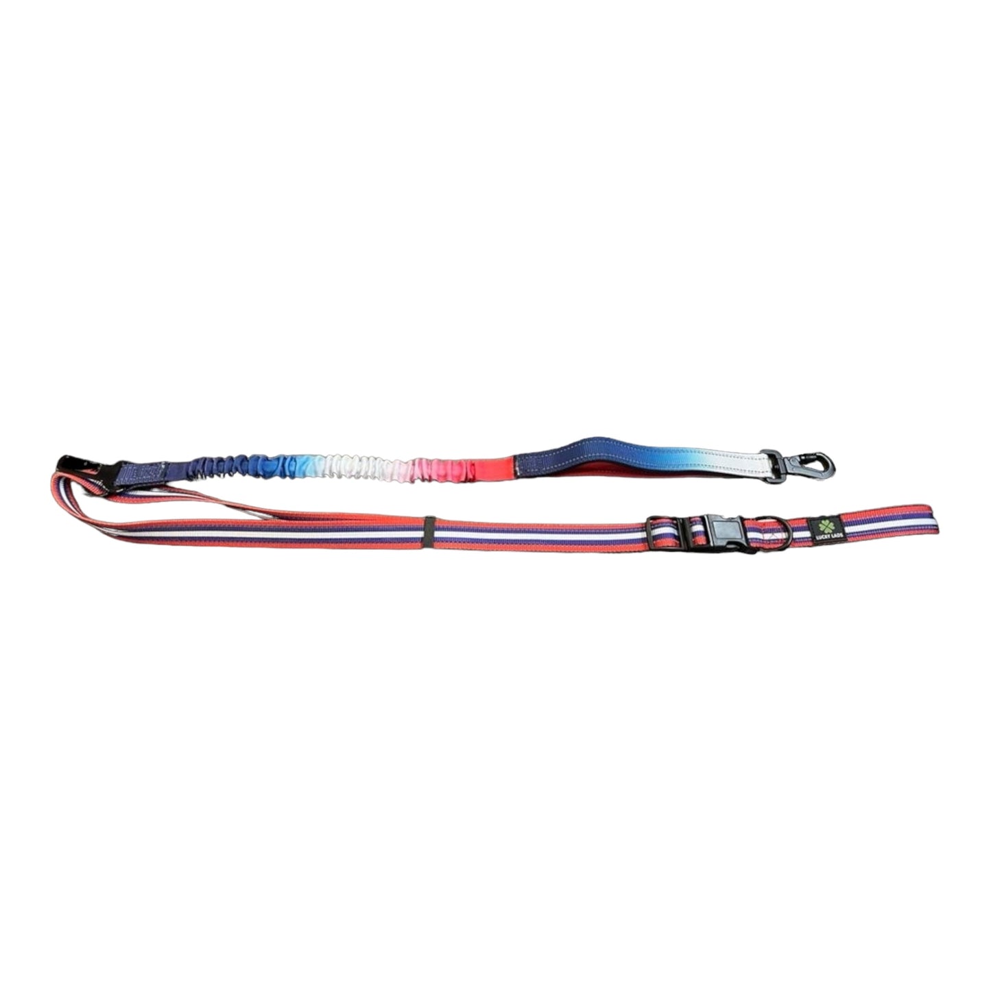 Deluxe Adjustable No Pull Leash- Red, White and Blue