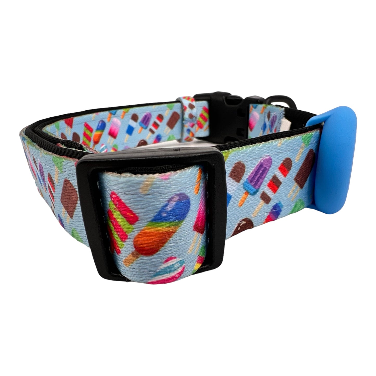 Adjustable Comfort Collar with attached Air Tag Holder - Ice Cream Dream - 75 Licks